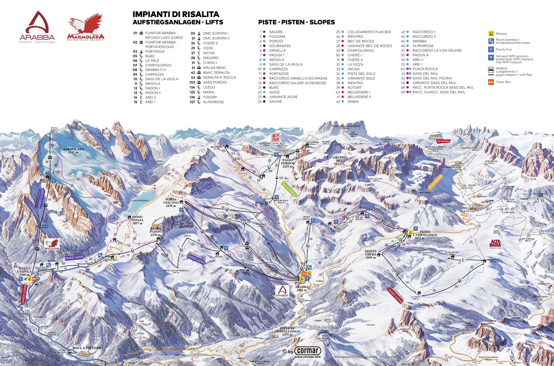 Arabba ski map